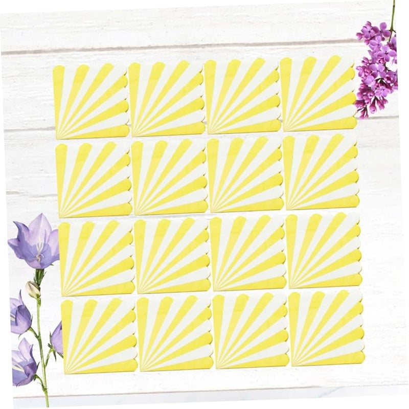 نابكينز عيد ميلاد نوليتوي بشريط أصفر 16 ورقة ديكورات حفلات يمكن التخلص منها - Image 5